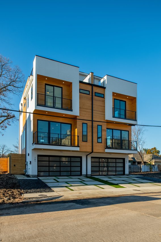 Full front elevation from across the street — Munger Avenue · Dallas