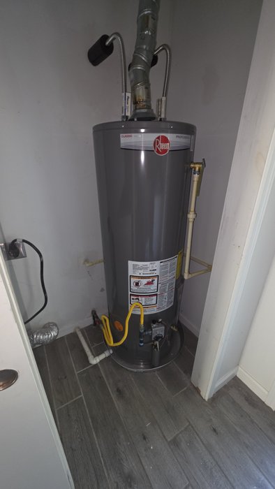 Water heater and utility connections — VOA project archive