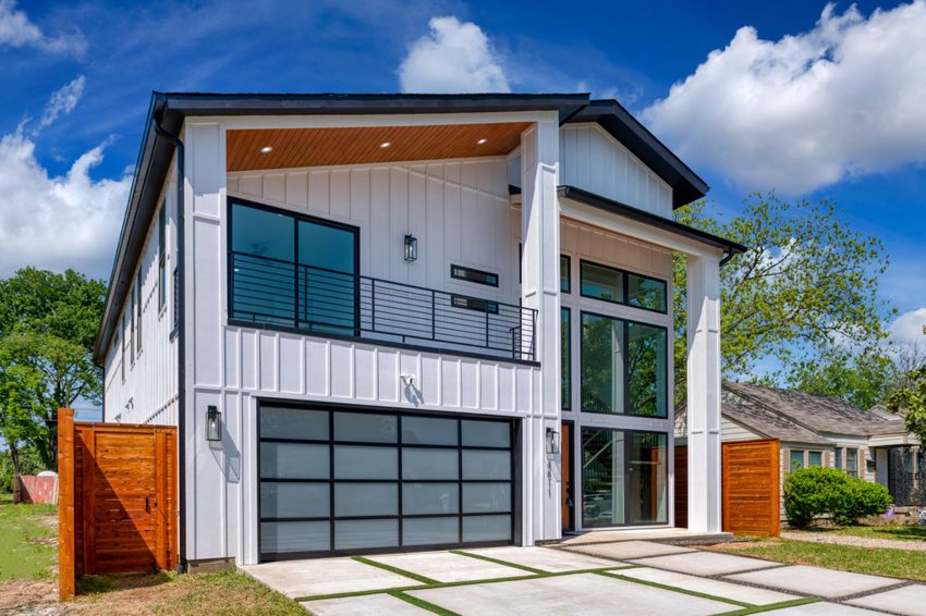 Contemporary exterior and driveway — W. University · Dallas