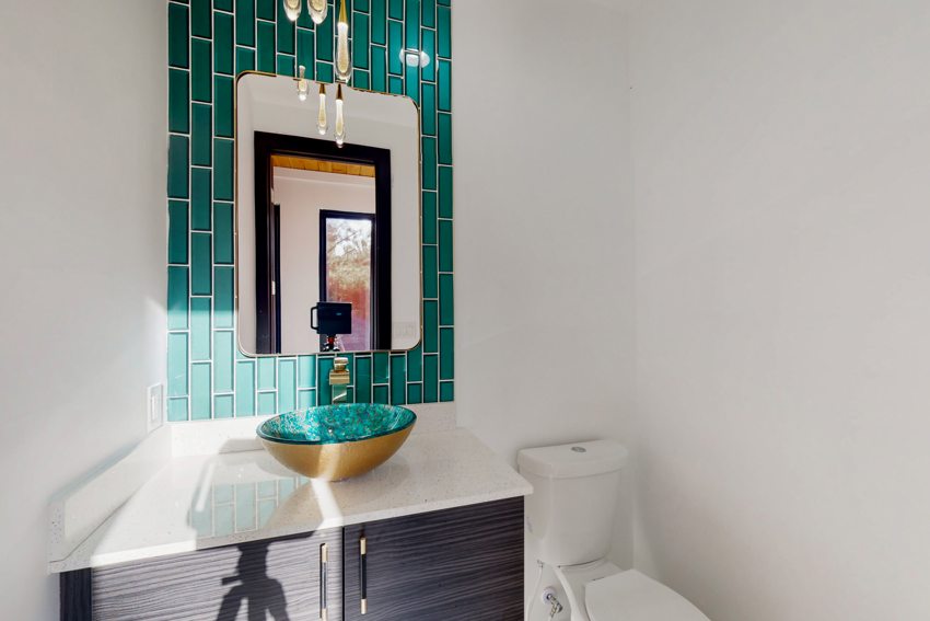 Custom basin and tile feature — Blue Spruce · Broken Bow